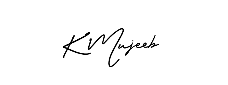 It looks lik you need a new signature style for name K Mujeeb. Design unique handwritten (AmerikaSignatureDemo-Regular) signature with our free signature maker in just a few clicks. K Mujeeb signature style 3 images and pictures png