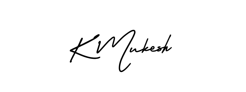 Design your own signature with our free online signature maker. With this signature software, you can create a handwritten (AmerikaSignatureDemo-Regular) signature for name K Mukesh. K Mukesh signature style 3 images and pictures png