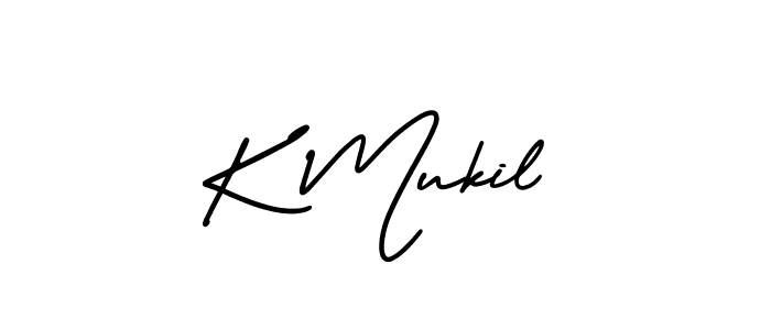 You can use this online signature creator to create a handwritten signature for the name K Mukil. This is the best online autograph maker. K Mukil signature style 3 images and pictures png