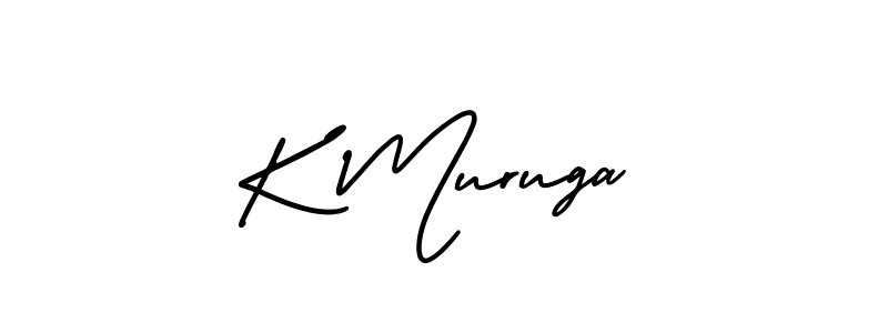 Design your own signature with our free online signature maker. With this signature software, you can create a handwritten (AmerikaSignatureDemo-Regular) signature for name K Muruga. K Muruga signature style 3 images and pictures png