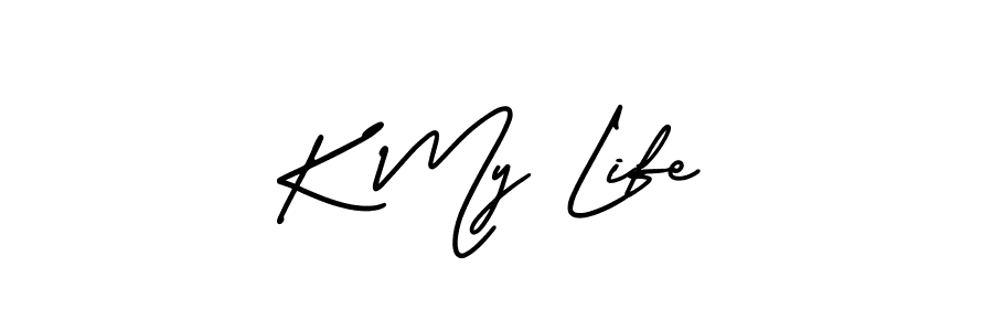 Make a short K My Life signature style. Manage your documents anywhere anytime using AmerikaSignatureDemo-Regular. Create and add eSignatures, submit forms, share and send files easily. K My Life signature style 3 images and pictures png