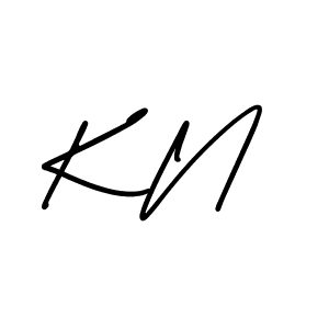 Similarly AmerikaSignatureDemo-Regular is the best handwritten signature design. Signature creator online .You can use it as an online autograph creator for name K N. K N signature style 3 images and pictures png
