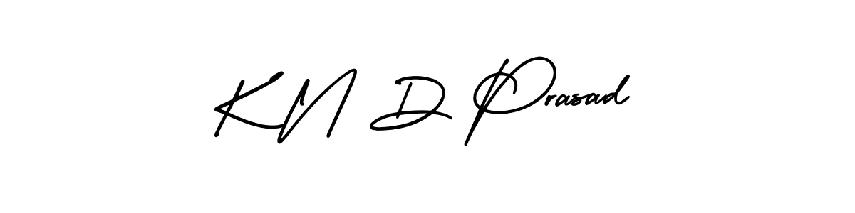 Create a beautiful signature design for name K N D Prasad. With this signature (AmerikaSignatureDemo-Regular) fonts, you can make a handwritten signature for free. K N D Prasad signature style 3 images and pictures png