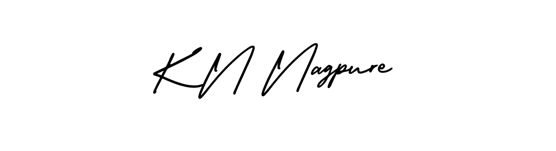 Make a beautiful signature design for name K N Nagpure. With this signature (AmerikaSignatureDemo-Regular) style, you can create a handwritten signature for free. K N Nagpure signature style 3 images and pictures png