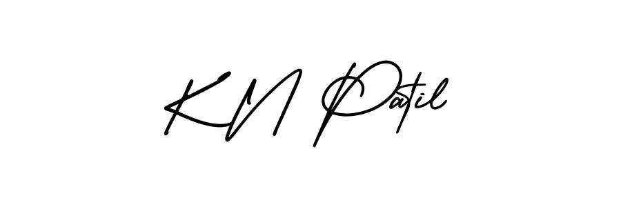 Make a beautiful signature design for name K N Patil. With this signature (AmerikaSignatureDemo-Regular) style, you can create a handwritten signature for free. K N Patil signature style 3 images and pictures png