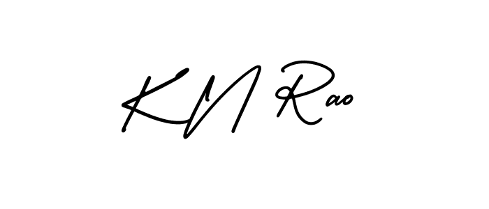 Design your own signature with our free online signature maker. With this signature software, you can create a handwritten (AmerikaSignatureDemo-Regular) signature for name K N Rao. K N Rao signature style 3 images and pictures png