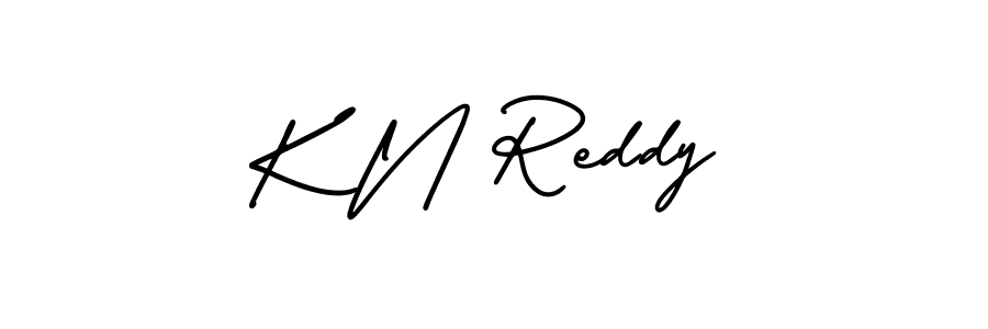 The best way (AmerikaSignatureDemo-Regular) to make a short signature is to pick only two or three words in your name. The name K N Reddy include a total of six letters. For converting this name. K N Reddy signature style 3 images and pictures png