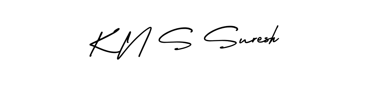 K N S Suresh stylish signature style. Best Handwritten Sign (AmerikaSignatureDemo-Regular) for my name. Handwritten Signature Collection Ideas for my name K N S Suresh. K N S Suresh signature style 3 images and pictures png