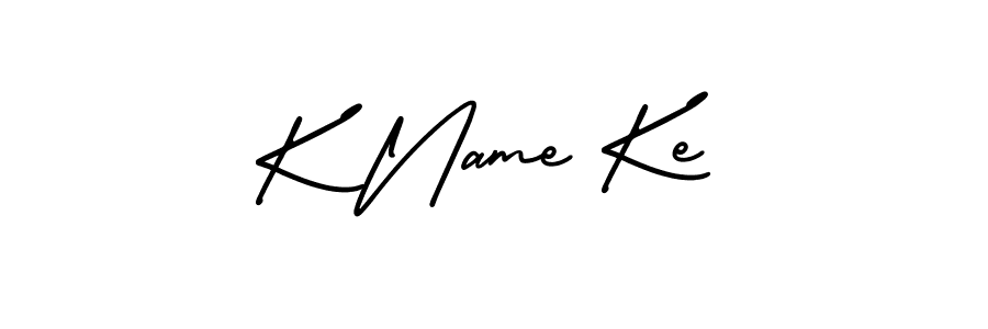 You should practise on your own different ways (AmerikaSignatureDemo-Regular) to write your name (K Name Ke) in signature. don't let someone else do it for you. K Name Ke signature style 3 images and pictures png