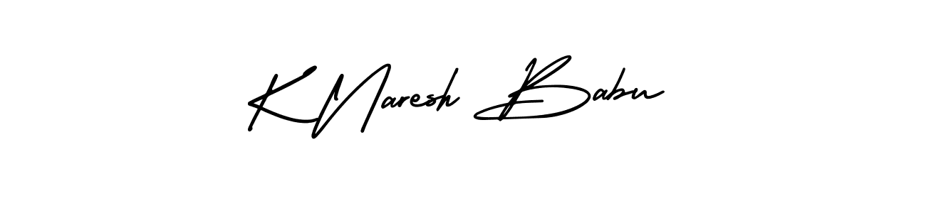 K Naresh Babu stylish signature style. Best Handwritten Sign (AmerikaSignatureDemo-Regular) for my name. Handwritten Signature Collection Ideas for my name K Naresh Babu. K Naresh Babu signature style 3 images and pictures png