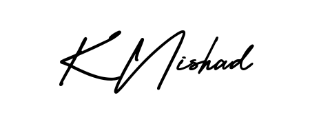 Build your personal autograph collection for name K Nishad with AmerikaSignatureDemo-Regular design. Browse, select, and save your favorites. K Nishad signature style 3 images and pictures png