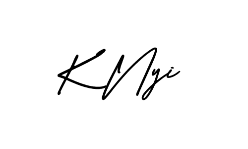 Use a signature maker to create a handwritten signature online. With this signature software, you can design (AmerikaSignatureDemo-Regular) your own signature for name K Nyi. K Nyi signature style 3 images and pictures png