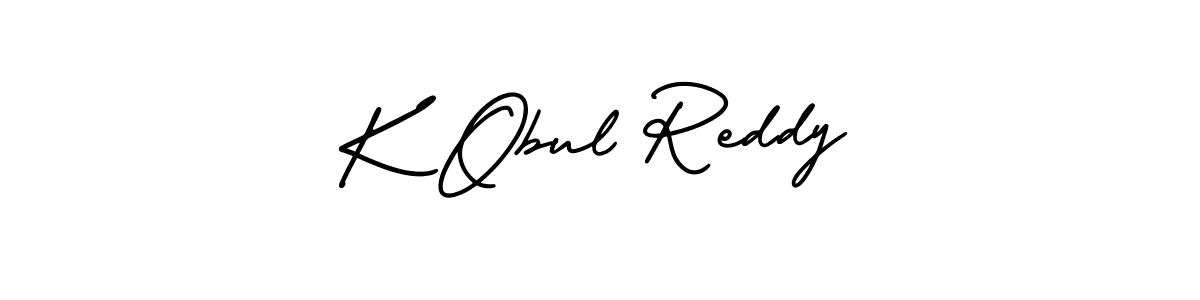AmerikaSignatureDemo-Regular is a professional signature style that is perfect for those who want to add a touch of class to their signature. It is also a great choice for those who want to make their signature more unique. Get K Obul Reddy name to fancy signature for free. K Obul Reddy signature style 3 images and pictures png