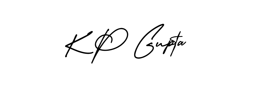 AmerikaSignatureDemo-Regular is a professional signature style that is perfect for those who want to add a touch of class to their signature. It is also a great choice for those who want to make their signature more unique. Get K P Gupta name to fancy signature for free. K P Gupta signature style 3 images and pictures png