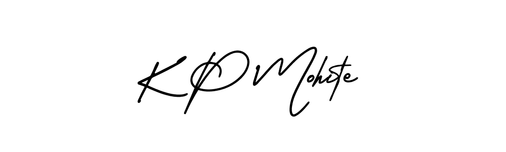 AmerikaSignatureDemo-Regular is a professional signature style that is perfect for those who want to add a touch of class to their signature. It is also a great choice for those who want to make their signature more unique. Get K P Mohite name to fancy signature for free. K P Mohite signature style 3 images and pictures png