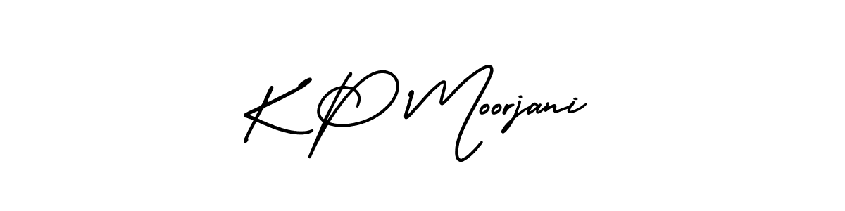 How to Draw K P Moorjani signature style? AmerikaSignatureDemo-Regular is a latest design signature styles for name K P Moorjani. K P Moorjani signature style 3 images and pictures png