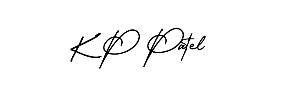 Also You can easily find your signature by using the search form. We will create K P Patel name handwritten signature images for you free of cost using AmerikaSignatureDemo-Regular sign style. K P Patel signature style 3 images and pictures png