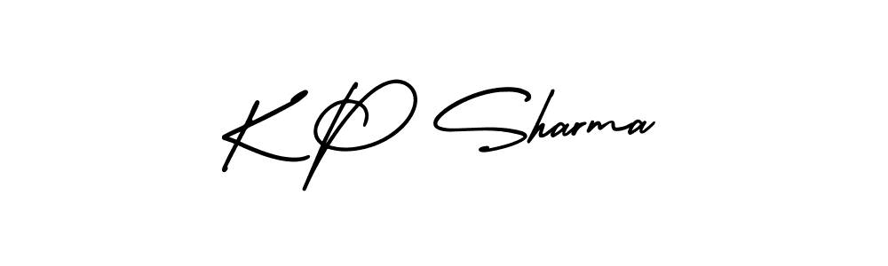 K P Sharma stylish signature style. Best Handwritten Sign (AmerikaSignatureDemo-Regular) for my name. Handwritten Signature Collection Ideas for my name K P Sharma. K P Sharma signature style 3 images and pictures png