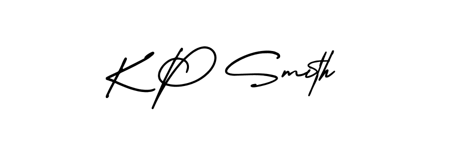 Create a beautiful signature design for name K P Smith. With this signature (AmerikaSignatureDemo-Regular) fonts, you can make a handwritten signature for free. K P Smith signature style 3 images and pictures png