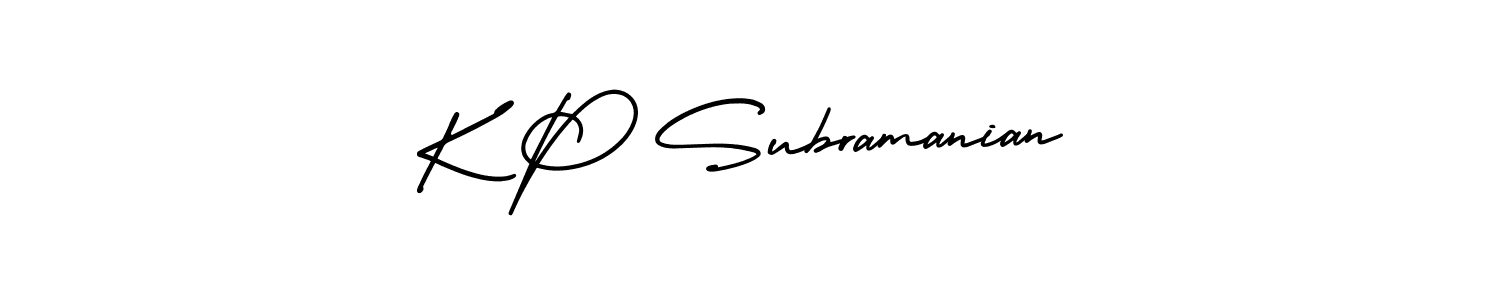 Also we have K P Subramanian name is the best signature style. Create professional handwritten signature collection using AmerikaSignatureDemo-Regular autograph style. K P Subramanian signature style 3 images and pictures png