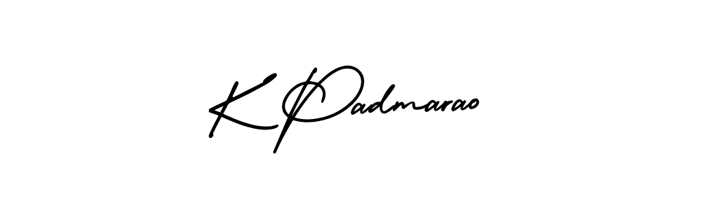 You should practise on your own different ways (AmerikaSignatureDemo-Regular) to write your name (K Padmarao) in signature. don't let someone else do it for you. K Padmarao signature style 3 images and pictures png