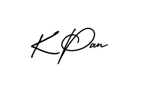 It looks lik you need a new signature style for name K Pan. Design unique handwritten (AmerikaSignatureDemo-Regular) signature with our free signature maker in just a few clicks. K Pan signature style 3 images and pictures png