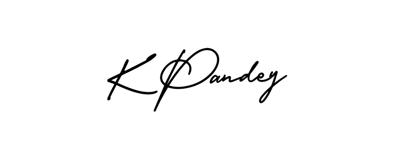 Also You can easily find your signature by using the search form. We will create K Pandey name handwritten signature images for you free of cost using AmerikaSignatureDemo-Regular sign style. K Pandey signature style 3 images and pictures png