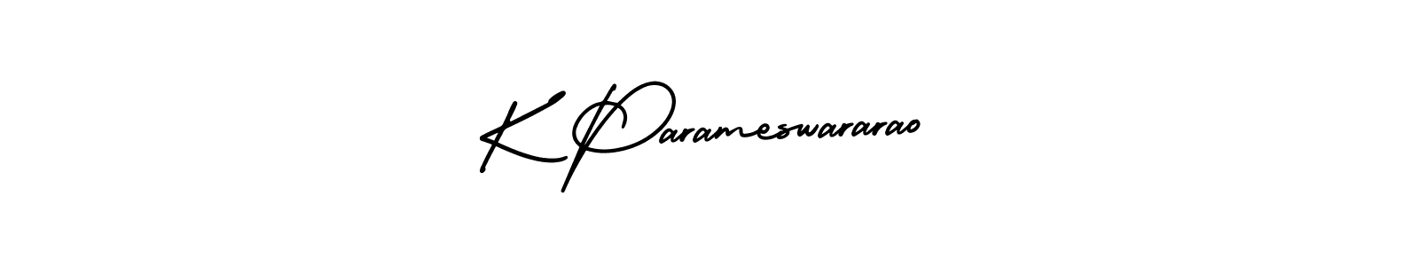 Make a beautiful signature design for name K Parameswararao. With this signature (AmerikaSignatureDemo-Regular) style, you can create a handwritten signature for free. K Parameswararao signature style 3 images and pictures png