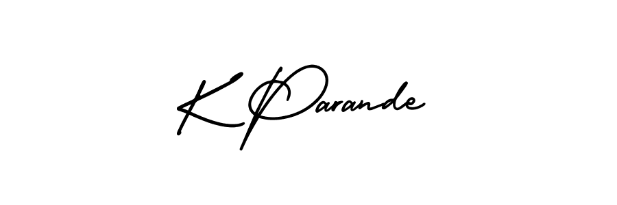 Make a beautiful signature design for name K Parande. Use this online signature maker to create a handwritten signature for free. K Parande signature style 3 images and pictures png