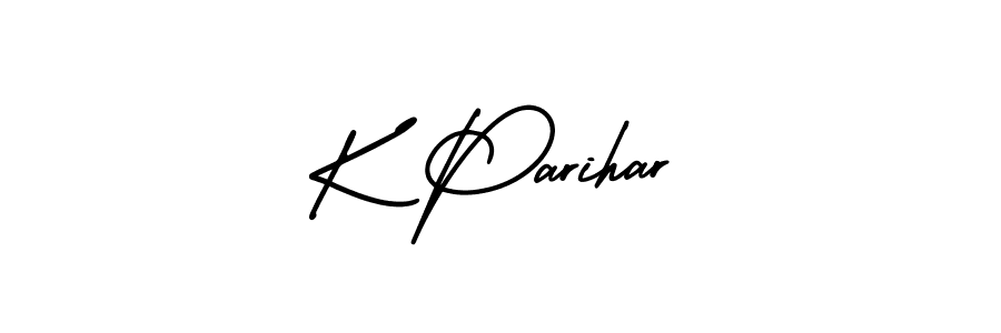 How to make K Parihar signature? AmerikaSignatureDemo-Regular is a professional autograph style. Create handwritten signature for K Parihar name. K Parihar signature style 3 images and pictures png