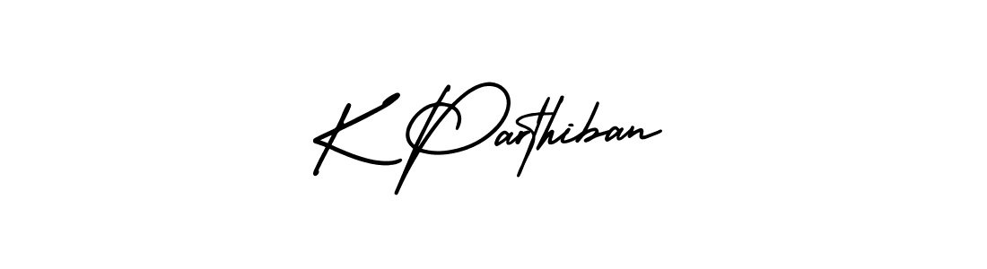 This is the best signature style for the K Parthiban name. Also you like these signature font (AmerikaSignatureDemo-Regular). Mix name signature. K Parthiban signature style 3 images and pictures png
