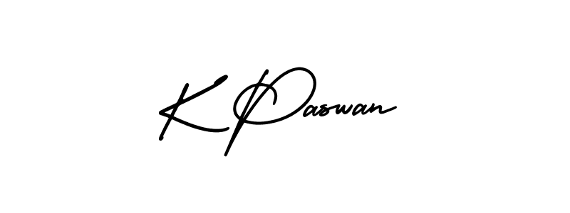 AmerikaSignatureDemo-Regular is a professional signature style that is perfect for those who want to add a touch of class to their signature. It is also a great choice for those who want to make their signature more unique. Get K Paswan name to fancy signature for free. K Paswan signature style 3 images and pictures png