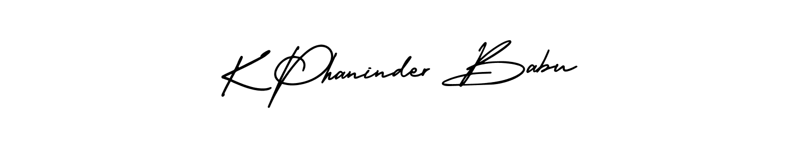 The best way (AmerikaSignatureDemo-Regular) to make a short signature is to pick only two or three words in your name. The name K Phaninder Babu include a total of six letters. For converting this name. K Phaninder Babu signature style 3 images and pictures png