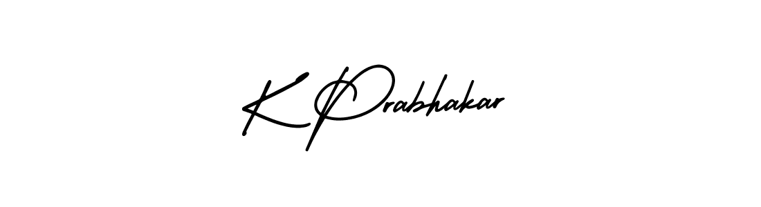 Use a signature maker to create a handwritten signature online. With this signature software, you can design (AmerikaSignatureDemo-Regular) your own signature for name K Prabhakar. K Prabhakar signature style 3 images and pictures png