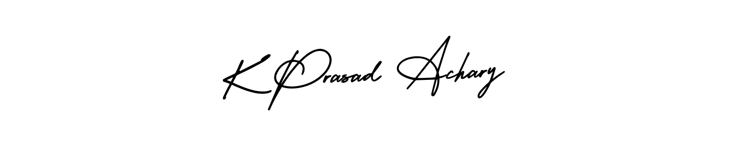 Also we have K Prasad Achary name is the best signature style. Create professional handwritten signature collection using AmerikaSignatureDemo-Regular autograph style. K Prasad Achary signature style 3 images and pictures png