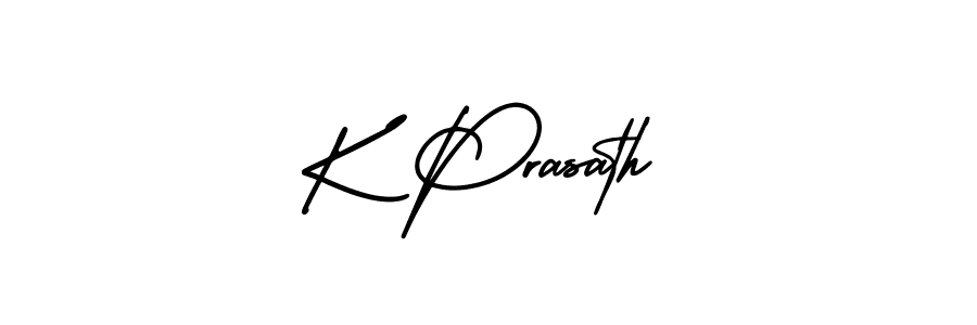 if you are searching for the best signature style for your name K Prasath. so please give up your signature search. here we have designed multiple signature styles  using AmerikaSignatureDemo-Regular. K Prasath signature style 3 images and pictures png