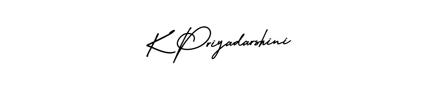 Make a beautiful signature design for name K Priyadarshini. Use this online signature maker to create a handwritten signature for free. K Priyadarshini signature style 3 images and pictures png