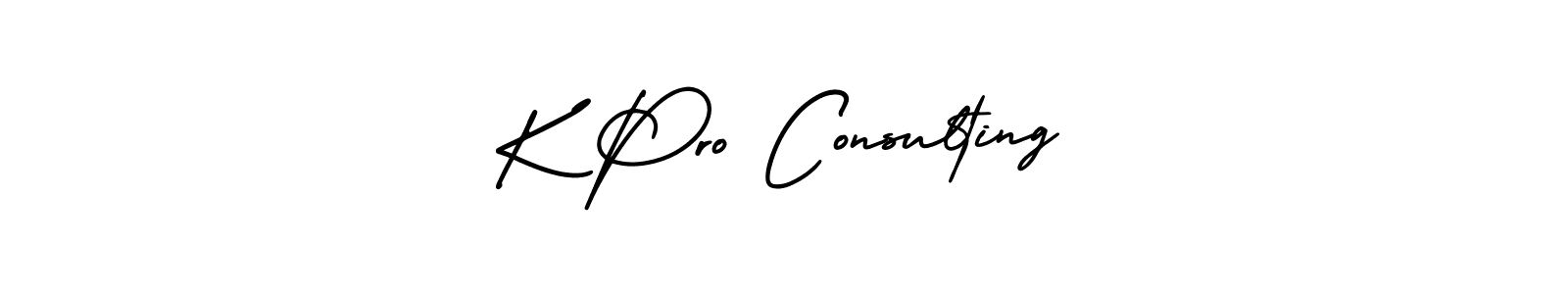 Use a signature maker to create a handwritten signature online. With this signature software, you can design (AmerikaSignatureDemo-Regular) your own signature for name K Pro Consulting. K Pro Consulting signature style 3 images and pictures png