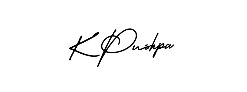 AmerikaSignatureDemo-Regular is a professional signature style that is perfect for those who want to add a touch of class to their signature. It is also a great choice for those who want to make their signature more unique. Get K Pushpa name to fancy signature for free. K Pushpa signature style 3 images and pictures png
