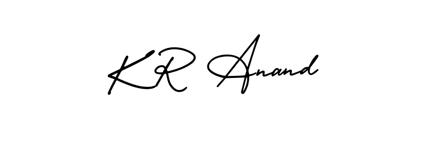 This is the best signature style for the K R Anand name. Also you like these signature font (AmerikaSignatureDemo-Regular). Mix name signature. K R Anand signature style 3 images and pictures png