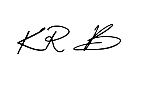 Use a signature maker to create a handwritten signature online. With this signature software, you can design (AmerikaSignatureDemo-Regular) your own signature for name K R B. K R B signature style 3 images and pictures png