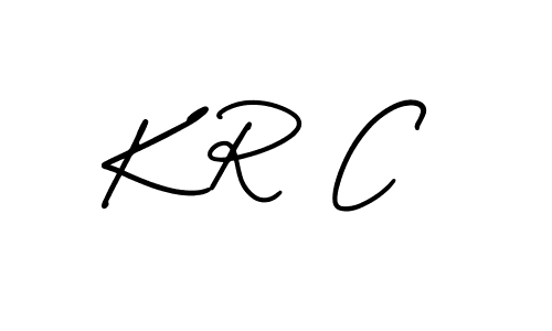 The best way (AmerikaSignatureDemo-Regular) to make a short signature is to pick only two or three words in your name. The name K R C include a total of six letters. For converting this name. K R C signature style 3 images and pictures png