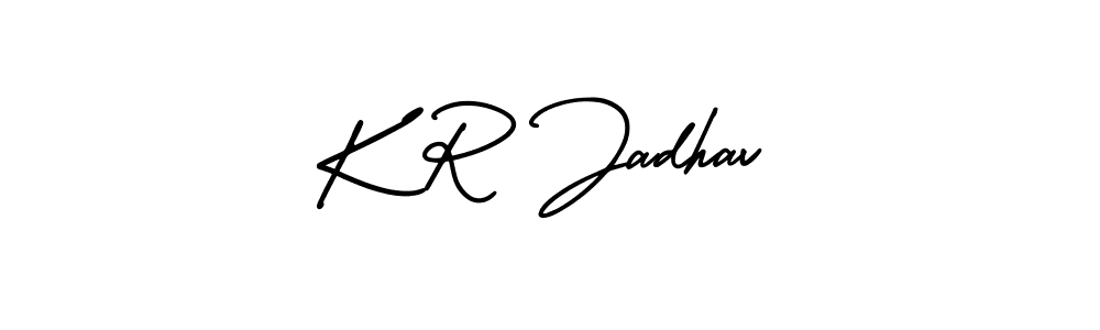 K R Jadhav stylish signature style. Best Handwritten Sign (AmerikaSignatureDemo-Regular) for my name. Handwritten Signature Collection Ideas for my name K R Jadhav. K R Jadhav signature style 3 images and pictures png