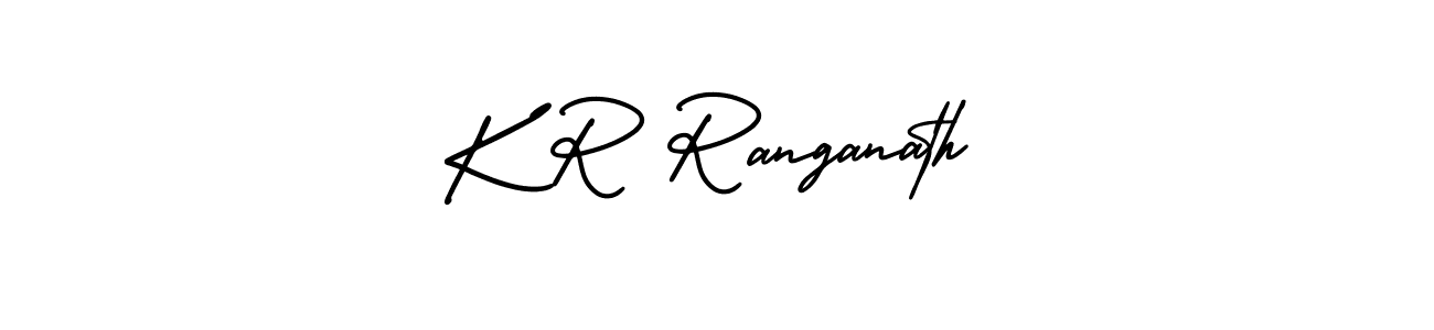 You should practise on your own different ways (AmerikaSignatureDemo-Regular) to write your name (K R Ranganath) in signature. don't let someone else do it for you. K R Ranganath signature style 3 images and pictures png