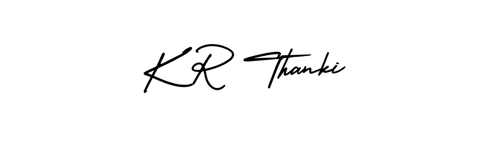 K R Thanki stylish signature style. Best Handwritten Sign (AmerikaSignatureDemo-Regular) for my name. Handwritten Signature Collection Ideas for my name K R Thanki. K R Thanki signature style 3 images and pictures png