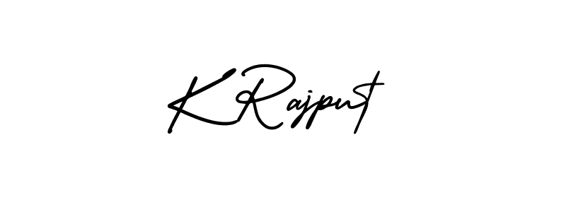 Make a beautiful signature design for name K Rajput. With this signature (AmerikaSignatureDemo-Regular) style, you can create a handwritten signature for free. K Rajput signature style 3 images and pictures png