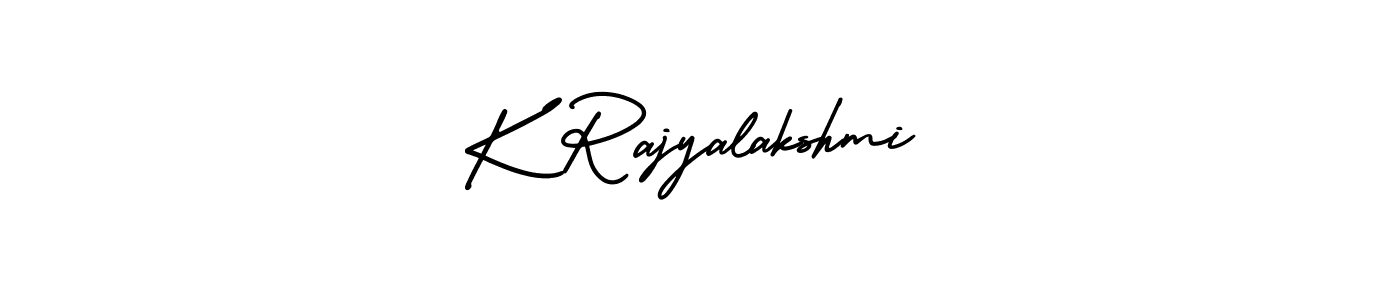 You should practise on your own different ways (AmerikaSignatureDemo-Regular) to write your name (K Rajyalakshmi) in signature. don't let someone else do it for you. K Rajyalakshmi signature style 3 images and pictures png
