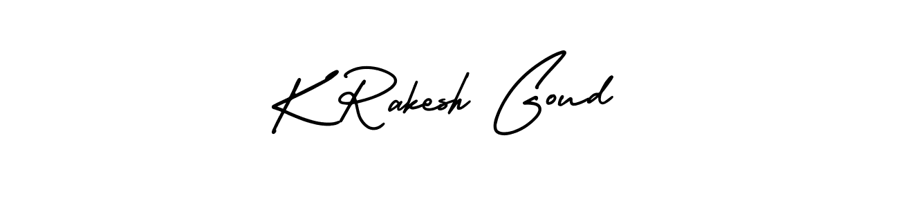 Also You can easily find your signature by using the search form. We will create K Rakesh Goud name handwritten signature images for you free of cost using AmerikaSignatureDemo-Regular sign style. K Rakesh Goud signature style 3 images and pictures png