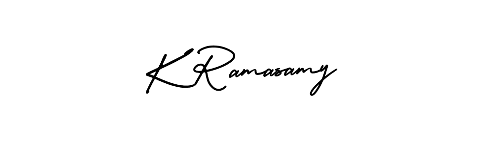 Design your own signature with our free online signature maker. With this signature software, you can create a handwritten (AmerikaSignatureDemo-Regular) signature for name K Ramasamy. K Ramasamy signature style 3 images and pictures png