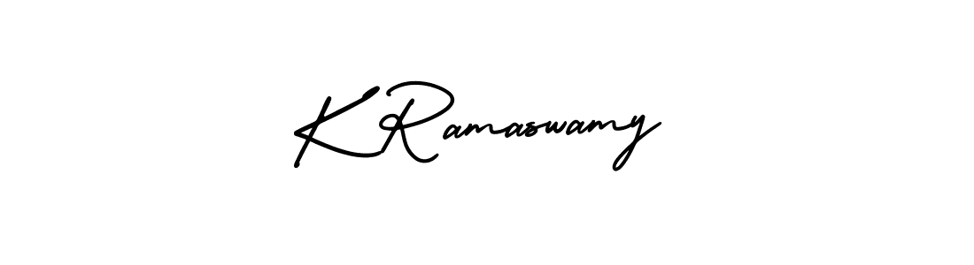 K Ramaswamy stylish signature style. Best Handwritten Sign (AmerikaSignatureDemo-Regular) for my name. Handwritten Signature Collection Ideas for my name K Ramaswamy. K Ramaswamy signature style 3 images and pictures png